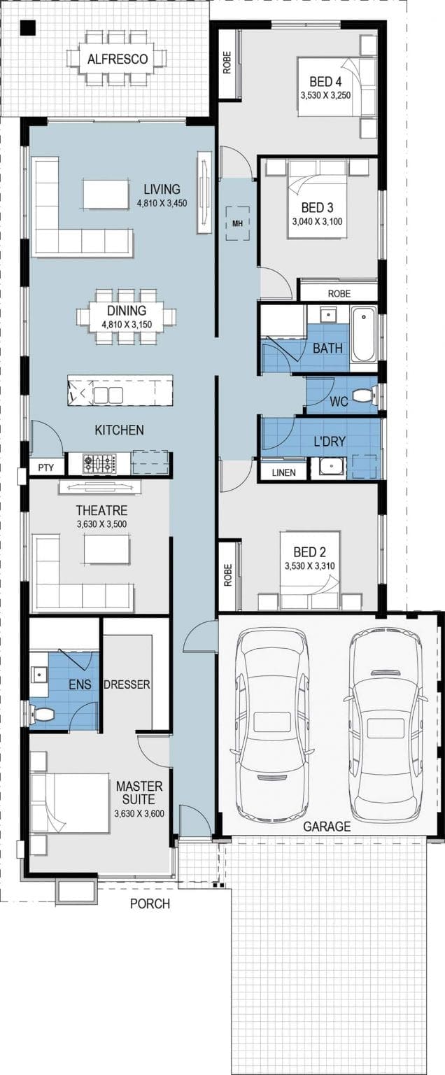 Fairway - Floor Plan - Progen Building Group Perth WA